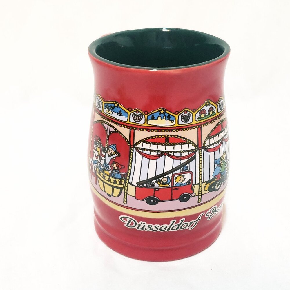 Dusseldorf Burgplatz Merry Go Round Carousel Red Coffee Mug 8 oz Mohaba GmbH